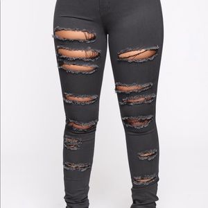 Slash and Burn Fashion Nova jeans.
